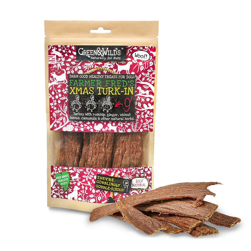 Xmas Turk-In Natural Dog Chew Treats- 100g