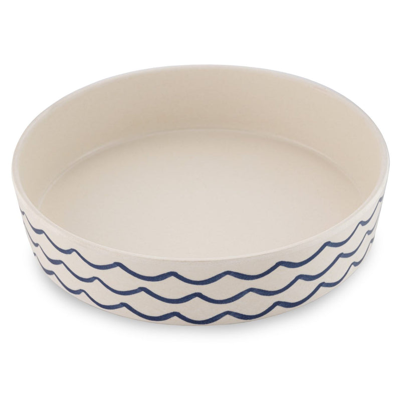 Printed Bamboo Cat Bowl - Ocean Waves