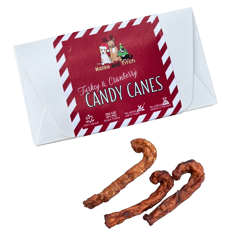 Natural Dog Candy Canes - Turkey & Cranberry