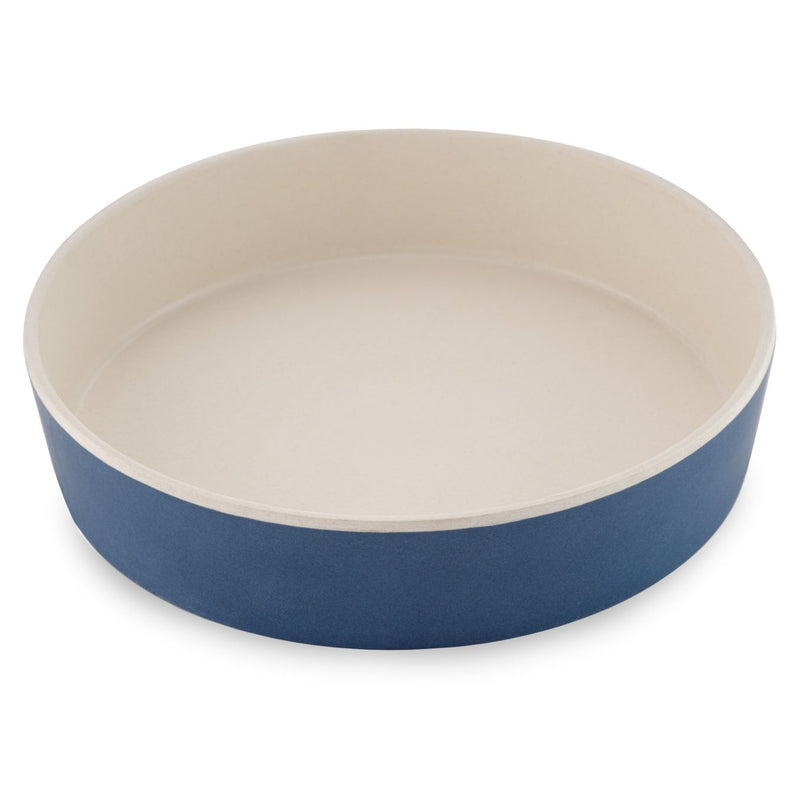 Printed Bamboo Cat Bowl - Midnight Blue