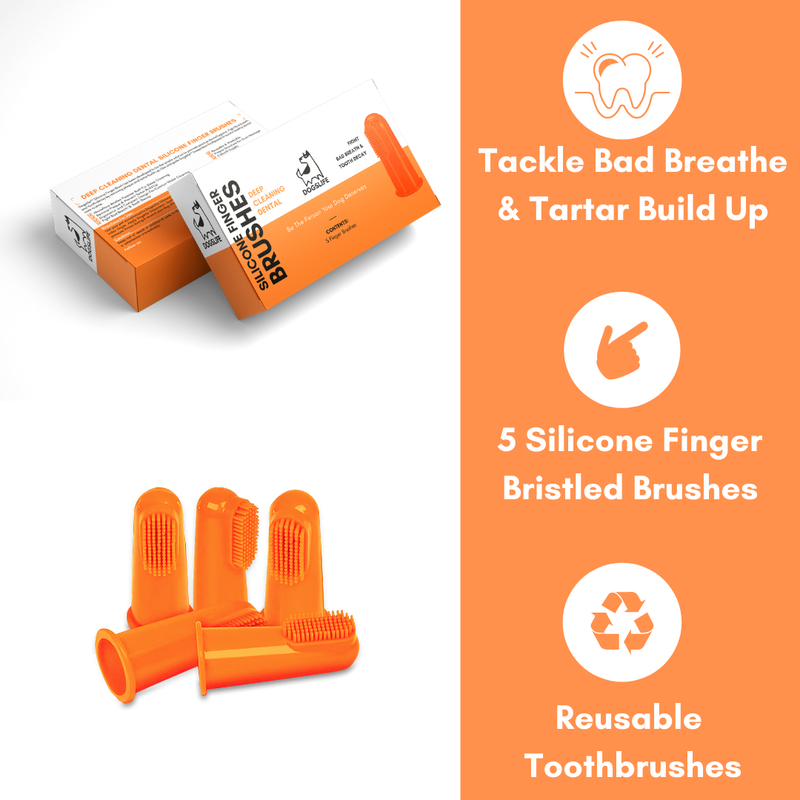 Reusable Silicone Finger Brushes - 5 Pack