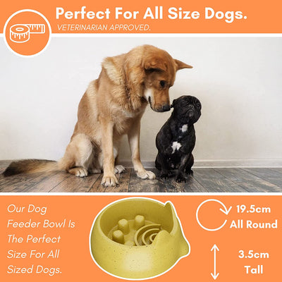 Bamboo Slow Feeder Dog Bowl