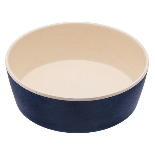 Printed Bamboo Dog Bowl - Midnight Blue