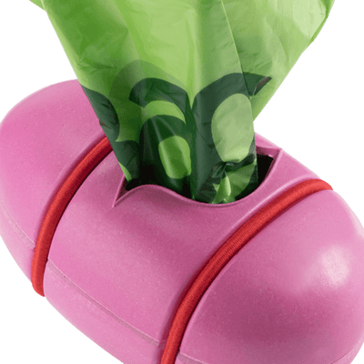 Bamboo Poop Bag Dispenser - Pink