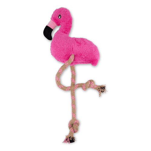 Flamingo Recycled Soft Eco Dog Toy