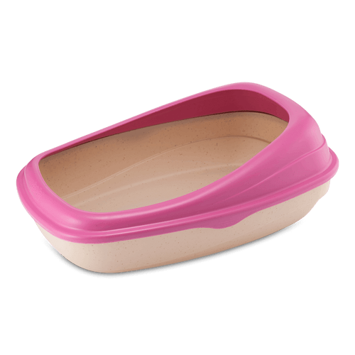 Bamboo Cat Litter Tray - Pink
