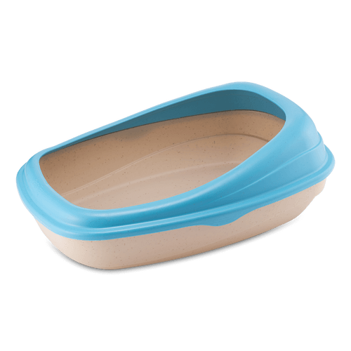 Bamboo Cat Litter Tray - Blue