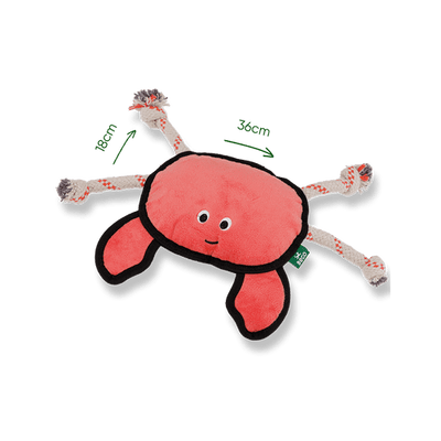 Crab Recycled Rough & Tough Eco Dog Toy