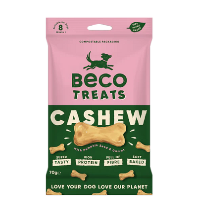 Natural Vegan Cashew Dog Treats - Cashew, Pumpkin Seed & Carrot - 70g