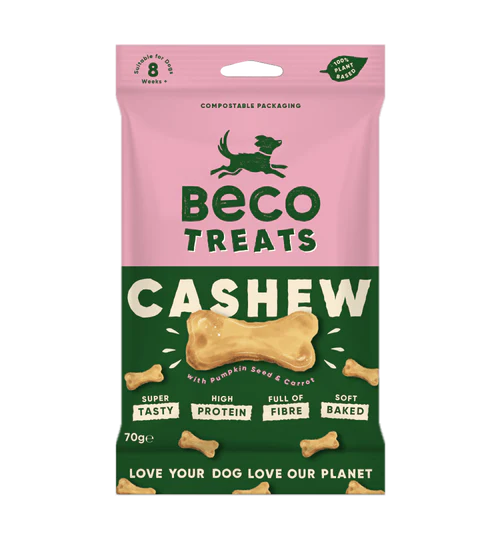 Natural Vegan Cashew Dog Treats - Cashew, Pumpkin Seed & Carrot - 70g