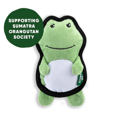 Freddy Frog Recycled Rough & Tough Eco Dog Toy