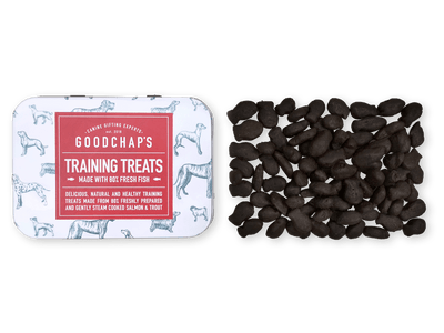 Illustrated Treat Tin With Natural Training Treats