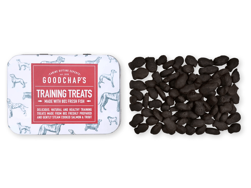Illustrated Treat Tin With Natural Training Treats