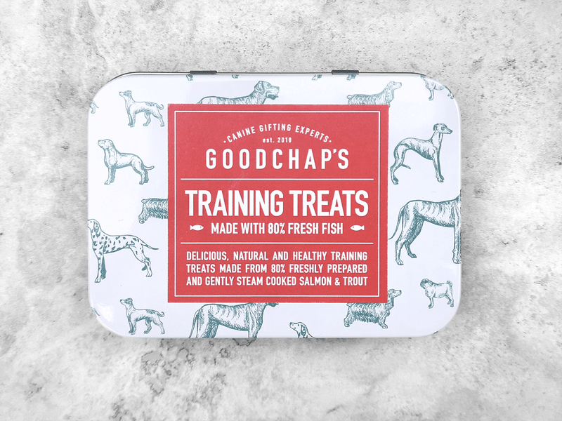 Illustrated Treat Tin With Natural Training Treats