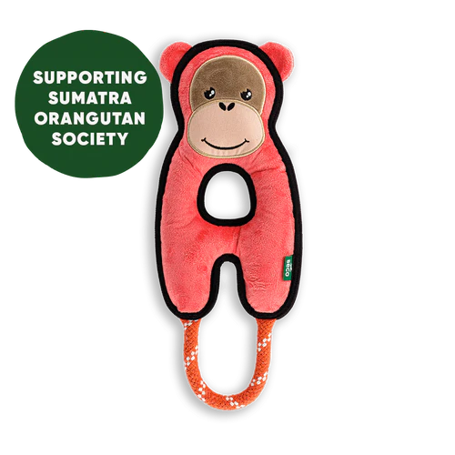 Orla The Orangutan Recycled Rough & Tough Eco Dog Toy