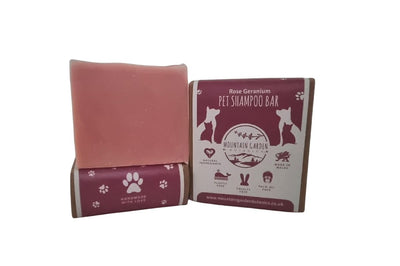 Natural Vegan Pet Shampoo Bar - Rose Geranium