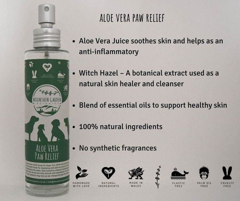 Natural Aloe Vera Paw Relief Spray For Dogs