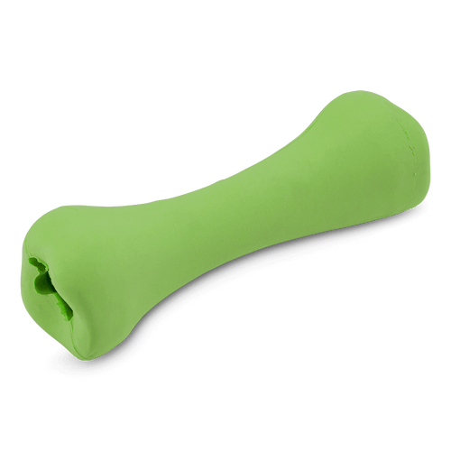 Natural Rubber Bone Eco Dog Toy - Green