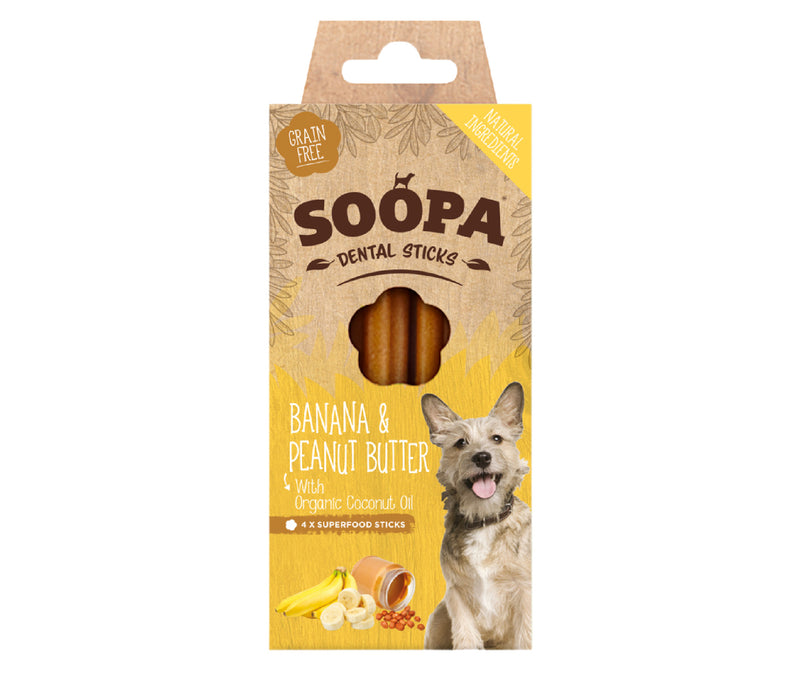 Natural Banana & Peanut Butter Vegan Dental Sticks