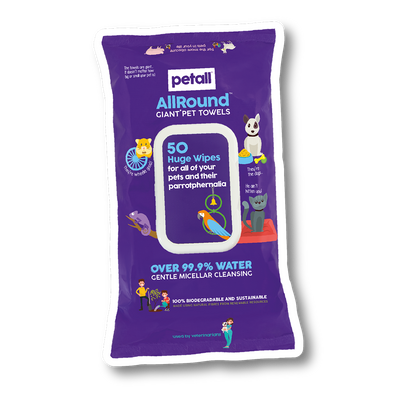 AllRound Giant Pet Towels - 50 Biodegradable Pet Wipes