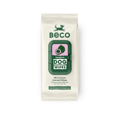 Compostable Bamboo Dog Wipes - Coconut Scented