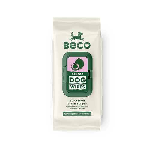 Compostable Bamboo Dog Wipes - Coconut Scented